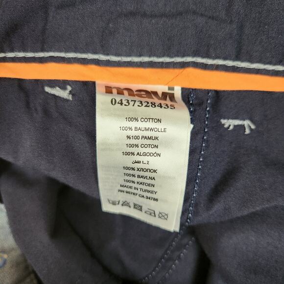 Mavi Shorts Mens Size 31 Flat Front Chino Summer Graphic Pattern - Picture 6 of 12